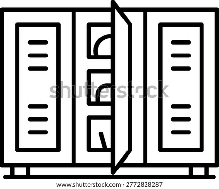 Locker Room Illustration vector Icon Design