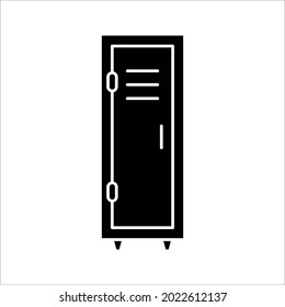 Locker room outline icon for mobile concept and web design. School lockers simple line vector icon. Symbol, logo illustration on white background. eps 10