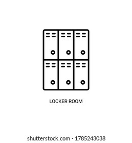 Locker Room Simple Thin Line Icon Vector Illustration