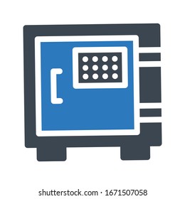 icono de color de glifo vectorial de bloqueo 