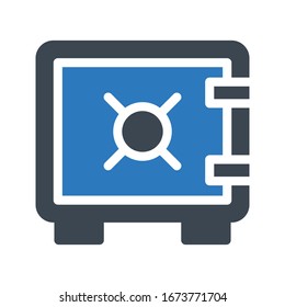 locker vector glyph color icon 
