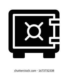 icono plano de glifo vectorial de bloqueo 