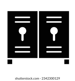Locker Vector Glyph Icon For Personal And Commercial Use.
