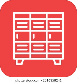 Locker Vector Icon Design Illustration