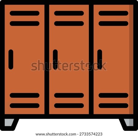 Locker Vector Icon Design Illustration
