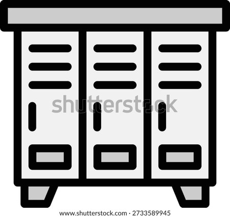 Locker Vector Icon Design Illustration