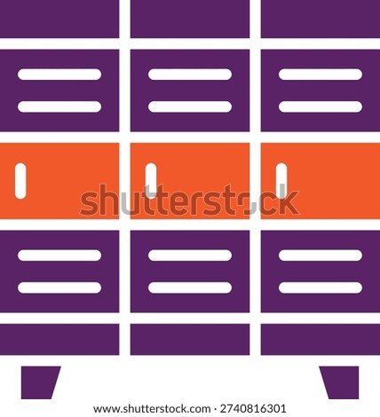 Locker Vector Icon Design Illustration