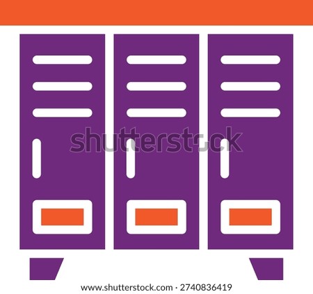 Locker Vector Icon Design Illustration
