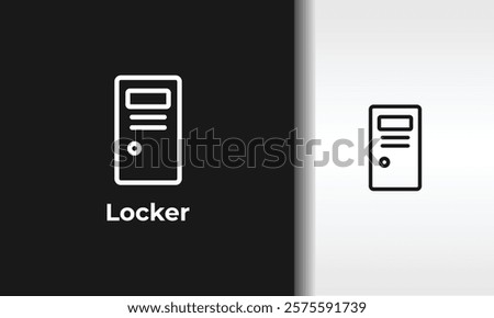 Locker Vector, Icon Or Logo Sign Isolated Symbol Illustration