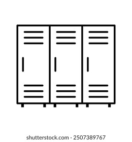 Locker vector icon, school shelf symbol flat design.