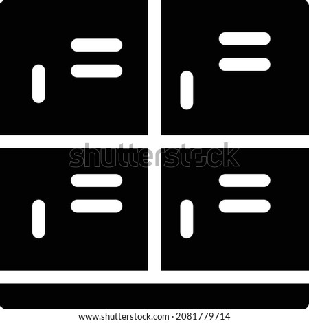 locker vector illustration isolated on a transparent background . glyph vector icons for concept or web graphics.