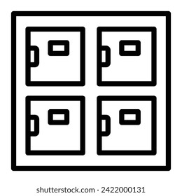 Locker Vector Line Icon Design