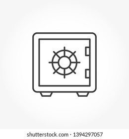 Locker Vector Out Line Icon