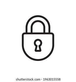 Locker Vector Outline Icon. Banking and Finance Symbol EPS 10 FIle