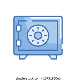 Locker Vector Style illustration. Business and Finance Filled Outline Icon.
