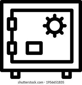 locker vector thin line icon