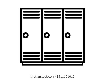 Lockers or cabinets black icon