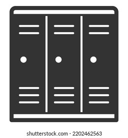 Bloqueadores para ropa en el vestuario - icono, ilustración sobre fondo blanco, estilo glifo