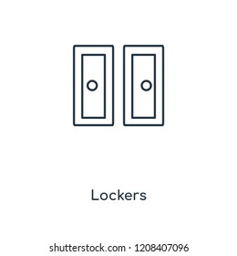Lockers concept line icon. Linear Lockers concept outline symbol design. This simple element illustration can be used for web and mobile UI/UX.
