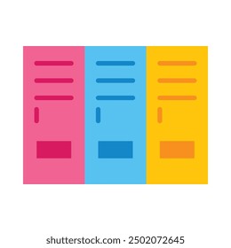 Lockers Flat Icon Design For Personal nad Commercial Use