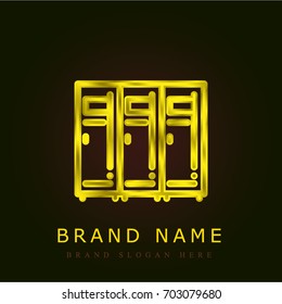 Lockers golden metallic logo