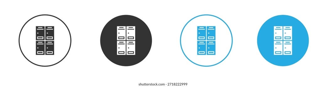 Icono de armarios para App y Diseño web. Ilustración de elemento simple.