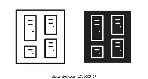 Concepto de icono de armarios para infografía, Sitio web o App.
