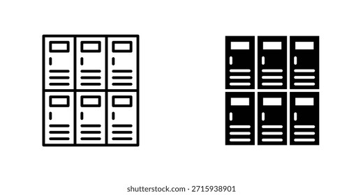 Colección de diseño de icono de armarios. Signo y Vector para diseños de interfaz de usuario