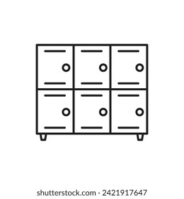 Lockers icon design, isolated on white background, vector illustration