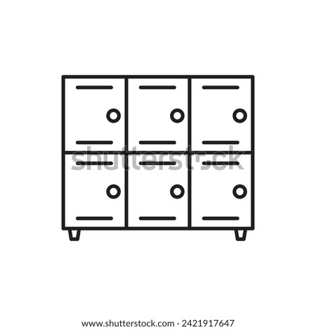 Lockers icon design, isolated on white background, vector illustration