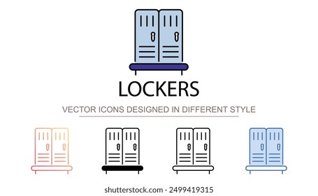 Lockers icon design with white background stock illustration