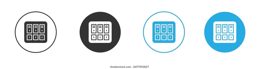 Lockers icon. Graphic icon design template