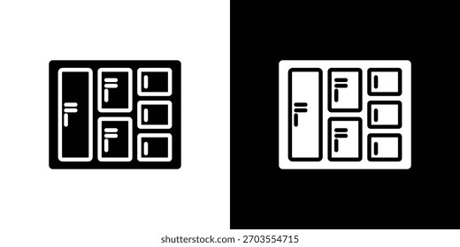 Doodle de ilustración de icono de armarios. Conjunto de Vector de ilustración plana