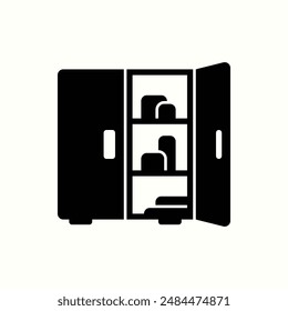 lockers icon, isolated glyph icon theme back to school