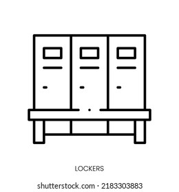 lockers icon. Linear style sign isolated on white background. Vector illustration