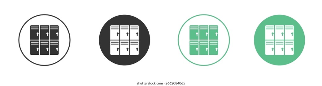 Lockers icon Minimal Flat Line Vector Icon Set.