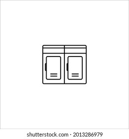 lockers icon on white background