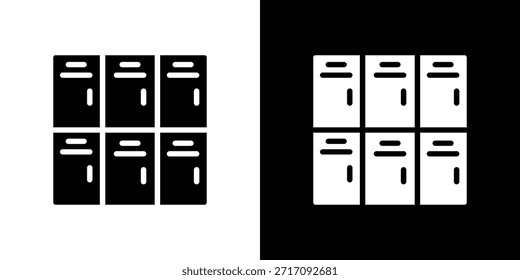 Diseño de Vector de conjunto de iconos de armarios para concepto móvil y Diseño web.