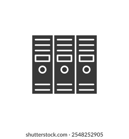 Lockers Icon Set Vector illustration in black