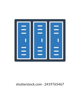 Lockers Icon Sign Symbol Vector