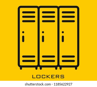 Lockers icon signs