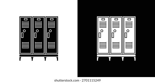Vector de la silueta del icono de los armarios en colores negros. estilo plano del diseño del logotipo del símbolo