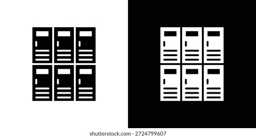 Paquete de diseño de ilustración plana de Vector de silueta de icono de armarios.