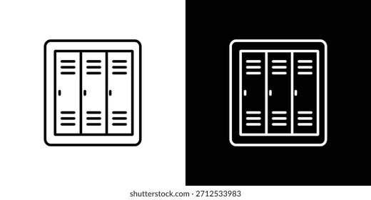 Icono de casilleros. Símbolo plano simple. Ilustración de pictograma de contorno negro perfecto