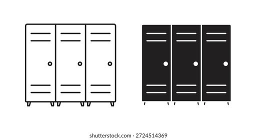 Icono de armarios en elemento de logotipo abstracto de Diseño gráfico moderno de tendencia plana simple