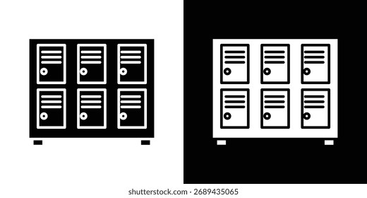 Icono de armarios ilustración simple en diseño plano
