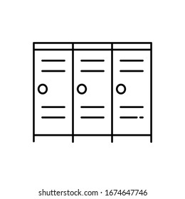 Lockers icon. Simple line, outline vector elements of basketball for ui and ux, website or mobile application
