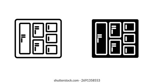 Lockers icon Simple vector illustration for graphic and web design.