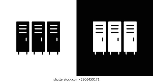 Lockers icon thin line pictograms group.