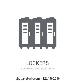 Lockers icon. Trendy Lockers logo concept on white background from E-learning and education collection. Suitable for use on web apps, mobile apps and print media.